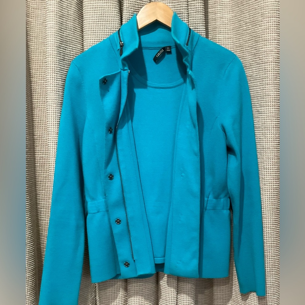Carlisle Teal Blue Jacket, Size Large